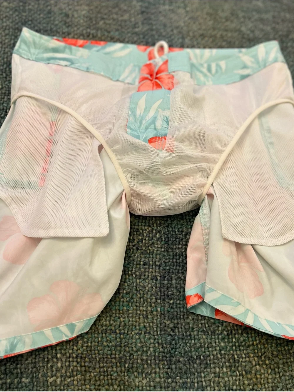 Abercrombie & Fitch Shorts Blue Cargo Floral Lined Board Swim Men’s 31